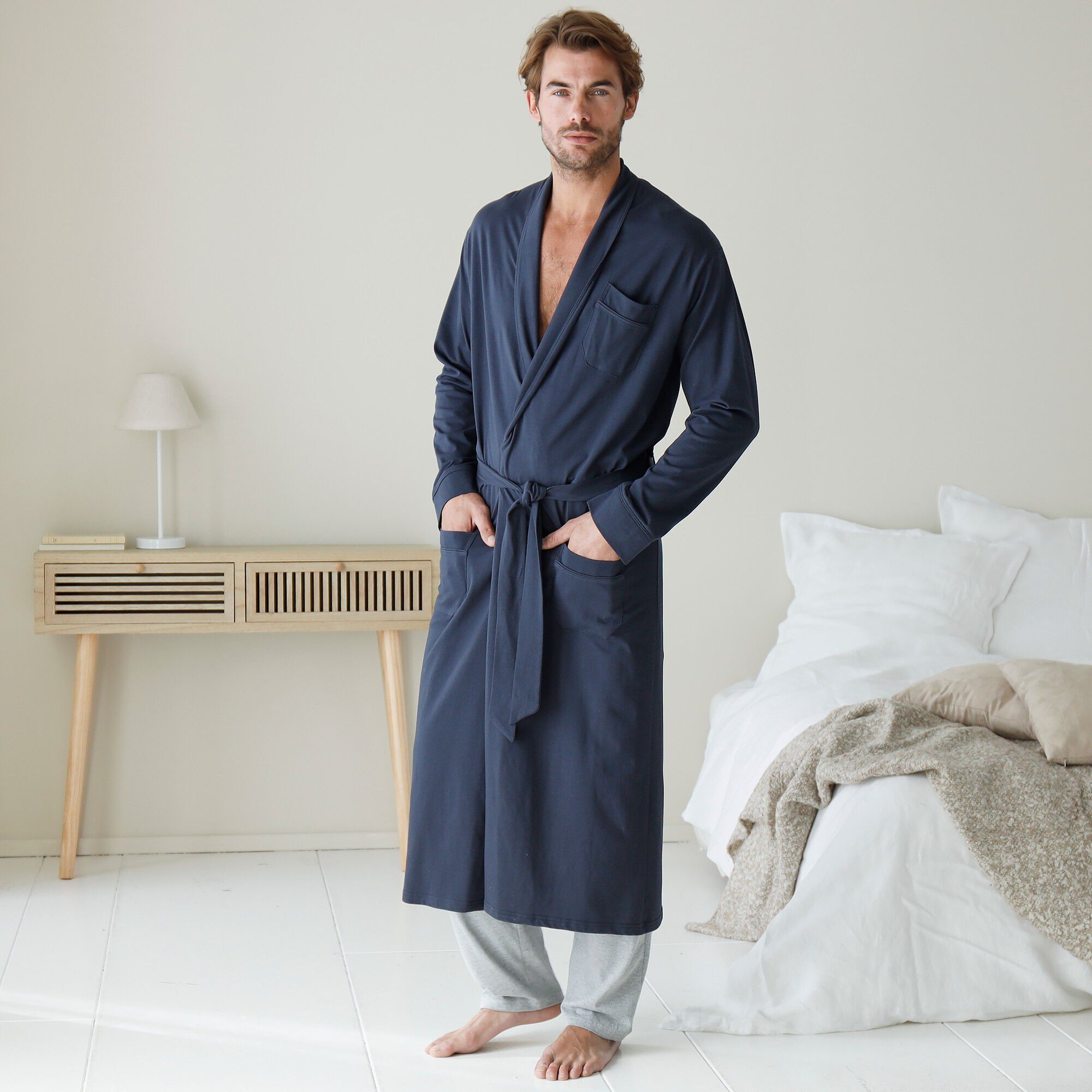 Chemise de nuit homme peignoir Pyjama liquettes Pas Cher
